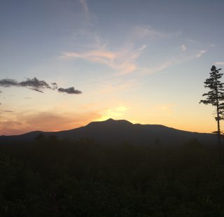 Sunset behind Mount Katahdin