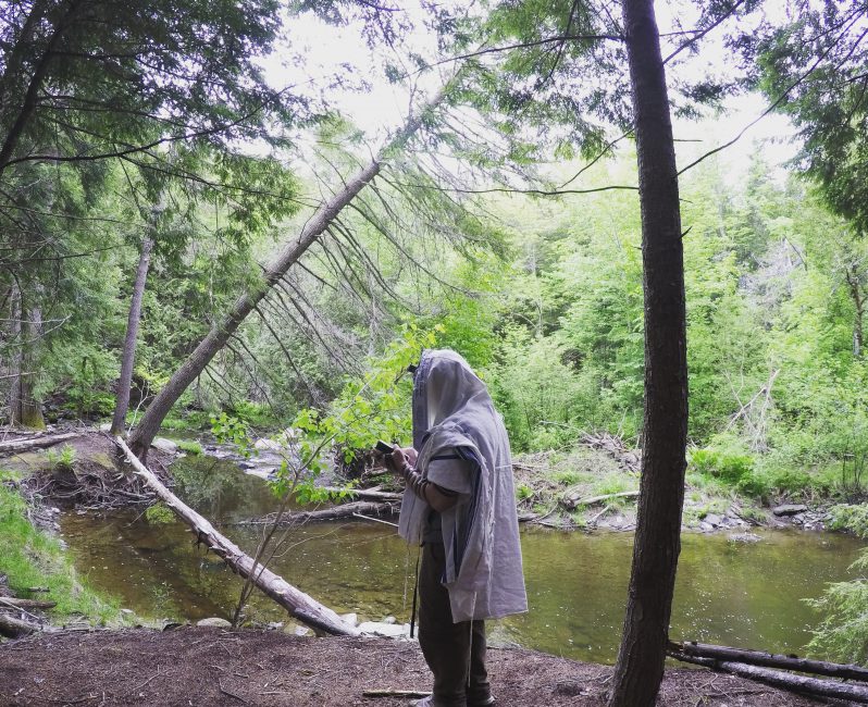 Davening by Cove Brook in Winterport, Maine